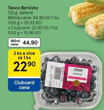 Tesco Borůvky, 125 g, balené