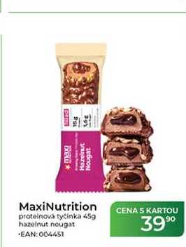 MaxiNutrition proteinová tyčinka 45g hazelnut nougat  