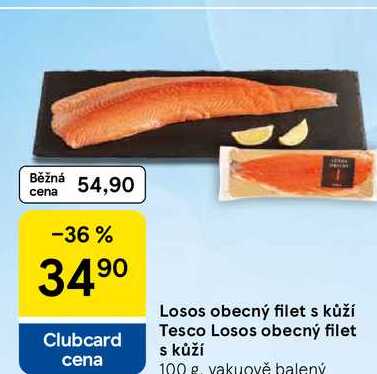 Losos obecný filet s kůží, 100 g