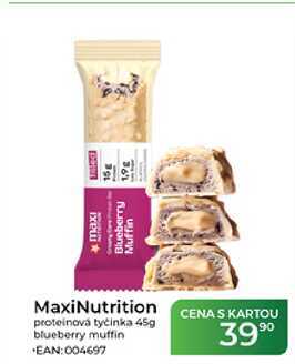 MaxiNutrition proteinová tyčinka 45g blueberry muffin  
