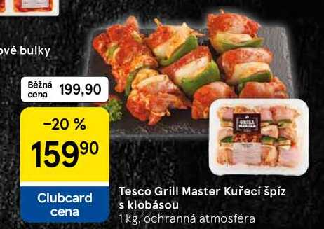 Tesco Grill Master Kuřecí špíz s klobásou, 1 kg