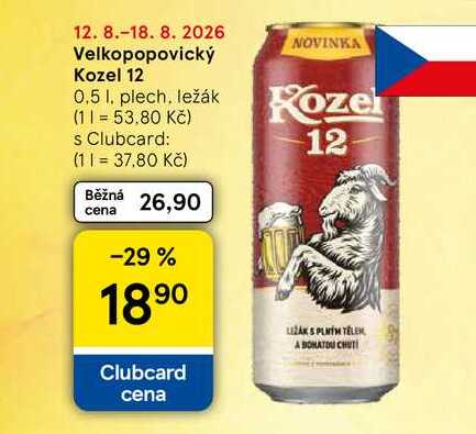 Velkopopovický Kozel 12, 0,5 l