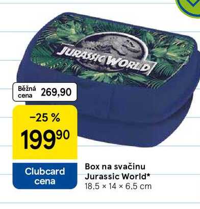 Box na svačinu Jurassic World, 18.5 x 14 x 6.5 cm 