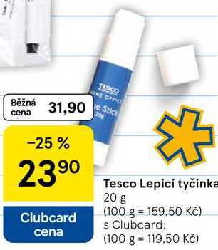 Tesco Lepicí tyčinka, 20 g