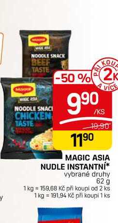 MAGIC ASIA NUDLE INSTANTNÍ* vybrané druhy 62 g