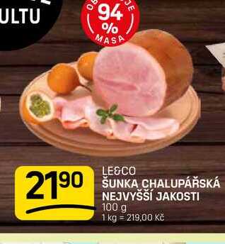 ŠUNKA CHALUPÁŘSKÁ NEJVYŠŠÍ JAKOSTI 100 g