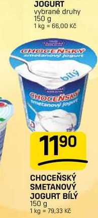 CHOCEŇSKÝ SMETANOVÝ JOGURT BÍLÝ 150 g
