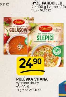 POLÉVKA VITANA vybrané druhy 45-95 g