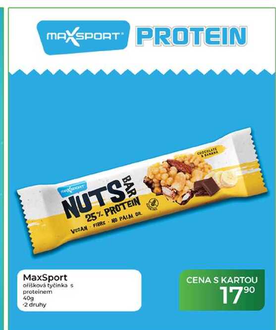 MaxSport oříšková tyčinka s proteinem 40g