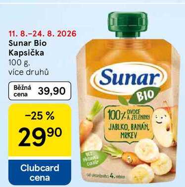 Sunar Bio Kapsička, 100 g Tesco