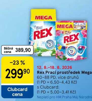 Rex Prací prostředek Mega, 60-88 PD, více druhů 