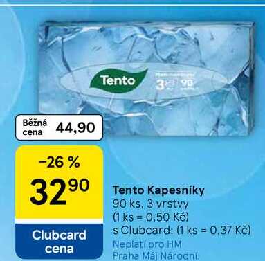 Tento Kapesníky, 90 ks, 3 vrstvy