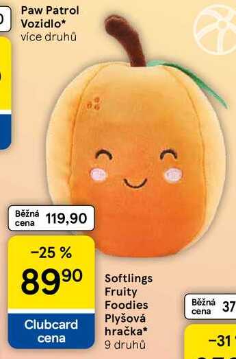 Softlings Fruity Foodies Plyšová hračka, 9 druhů Tesco