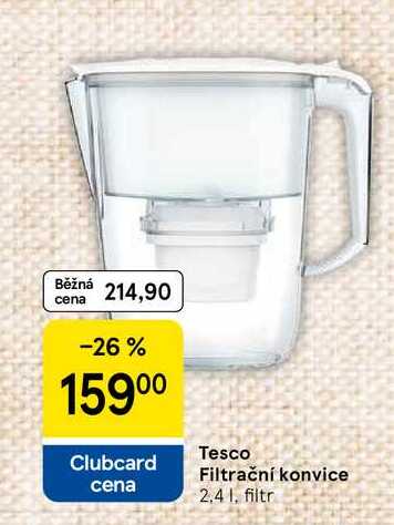 Tesco Filtrační konvice 2,4 l, filtr 