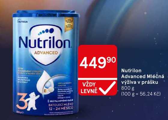 Nutrilon Advanced Mléčná výživa v prášku, 800 g