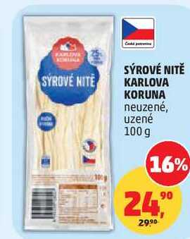 SÝROVÉ NITĚ KARLOVA KORUNA neuzené, 100 g
