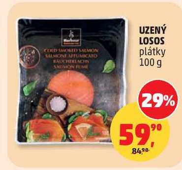 UZENÝ LOSOS plátky, 100 g