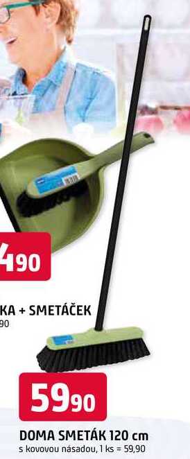 DOMA SMETÁK 120 cm s kovovou násadou