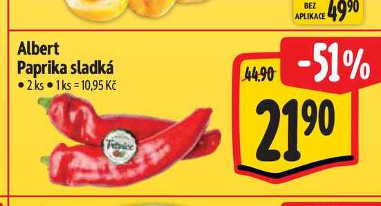 Albert Paprika sladká  2 ks 