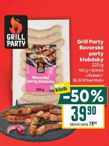 Grill Party Bavorské party klobásky 220 g
