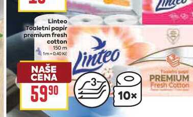 Linteo Toaletni papir premium fresh cotton 150 m 