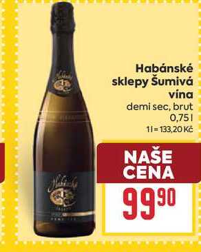 Habánské sklepy Šumivá vina demi sec, brut 0,75l