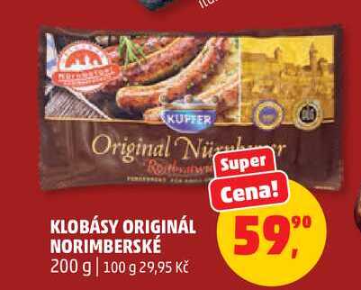 KLOBÁSY ORIGINÁL NORIMBERSKÉ, 200 g