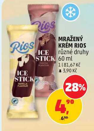 MRAŽENÝ KRÉM RIOS ICE různé druhy, 60 ml