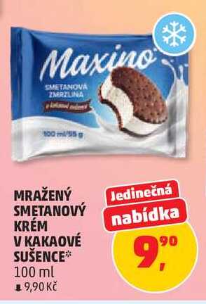  MRAŽENÝ SMETANOVÝ KRÉM V KAKAOVÉ SUŠENCE, 100 ml  