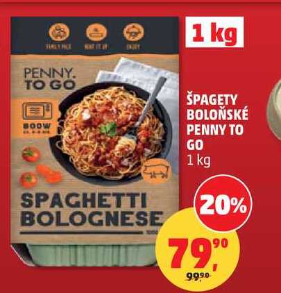 ŠPAGETY BOLOŇSKÉ PENNY TO GO, 1 kg  
