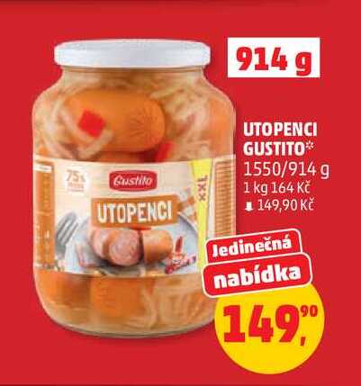 UTOPENCI GUSTITO, 1550/914 g