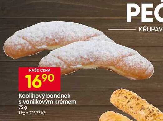 Koblihový banánek s vanilkovým krémem 75 g