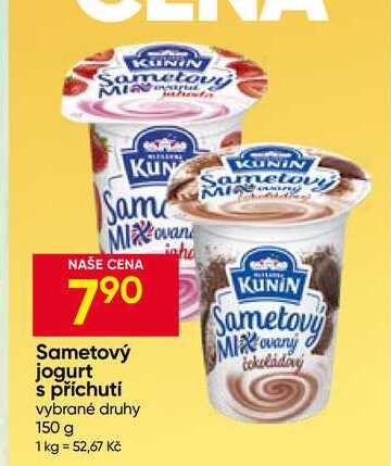 KUNÍN Sametový jogurt s příchutí vybrané druhy 150 g