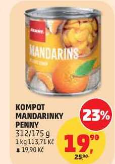 KOMPOT MANDARINKY PENNY, 312/175 g