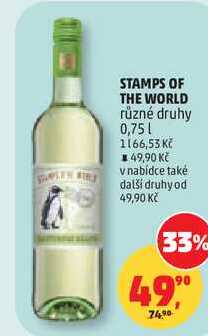 STAMPS OF THE WORLD různé druhy, 0,75 l
