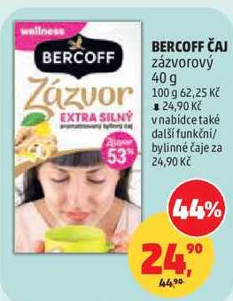 BERCOFF ČAJ zázvorový, 40 g