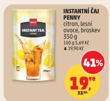 INSTANTNÍ ČAJ PENNY citron, lesní ovoce, broskev, 350 g