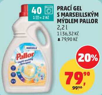 PRACÍ GEL S MARSEILLSKÝM MÝDLEM PALLOR, 2,2 l