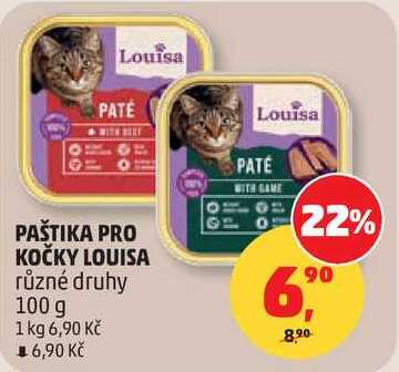 PAŠTIKA PRO KOČKY LOUISA různé druhy, 100 g