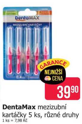 DentaMax mezizubní kartáčky 5 ks, různé druhy Teta drogerie