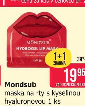 Mondsub maska na rty s kyselinou hyaluronovou 1 ks