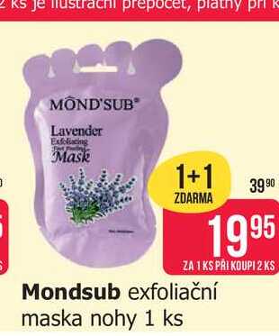 Mondsub exfoliační maska nohy 1 ks