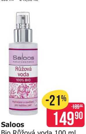 Saloos Bio Růžová voda 100 ml