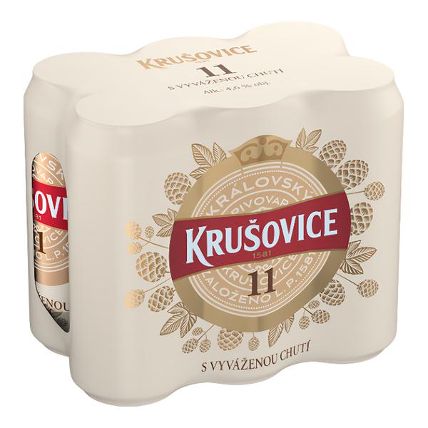 Krušovice 11°, plech (6x 500 ml)