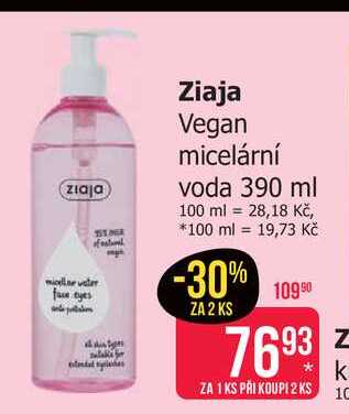 Ziaja Vegan micelární voda 390 ml