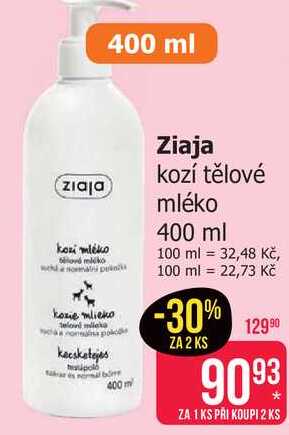 Ziaja kozí tělové mléko 400 ml 