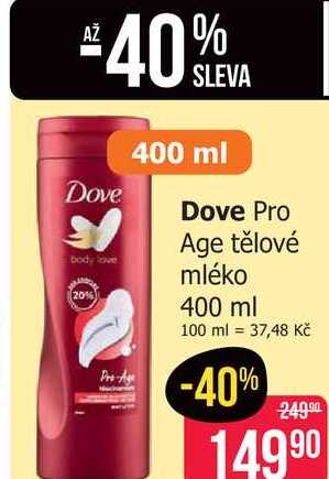 Dove Pro Age tělové mléko 400 ml