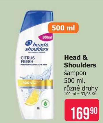 Head & Shoulders šampon 500 ml, různé druhy Teta drogerie