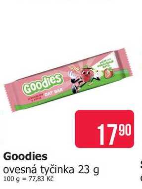 Goodies ovesná tyčinka 23 g