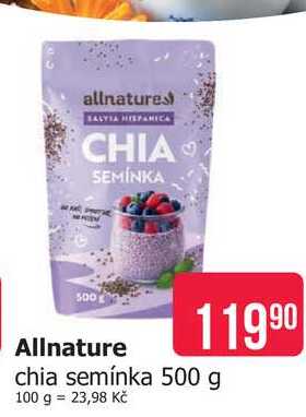 Allnature chia semínka 500 g